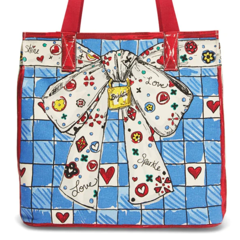 NWOT Brighton Love Sparkle canvas tote